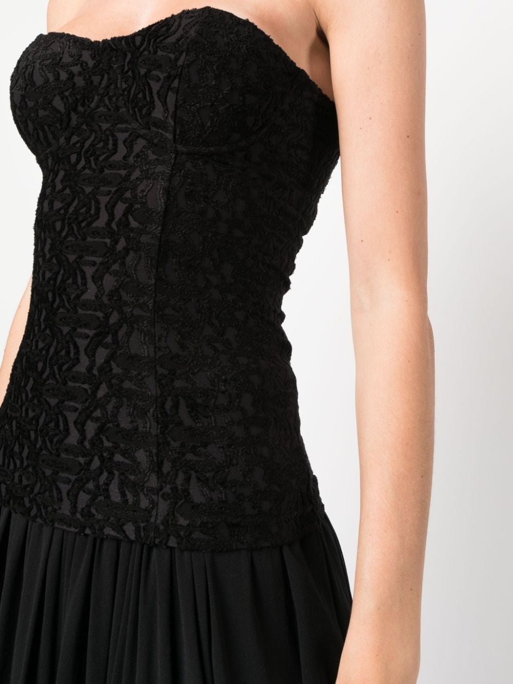 Dolina brocade-effect corset-style top - 5