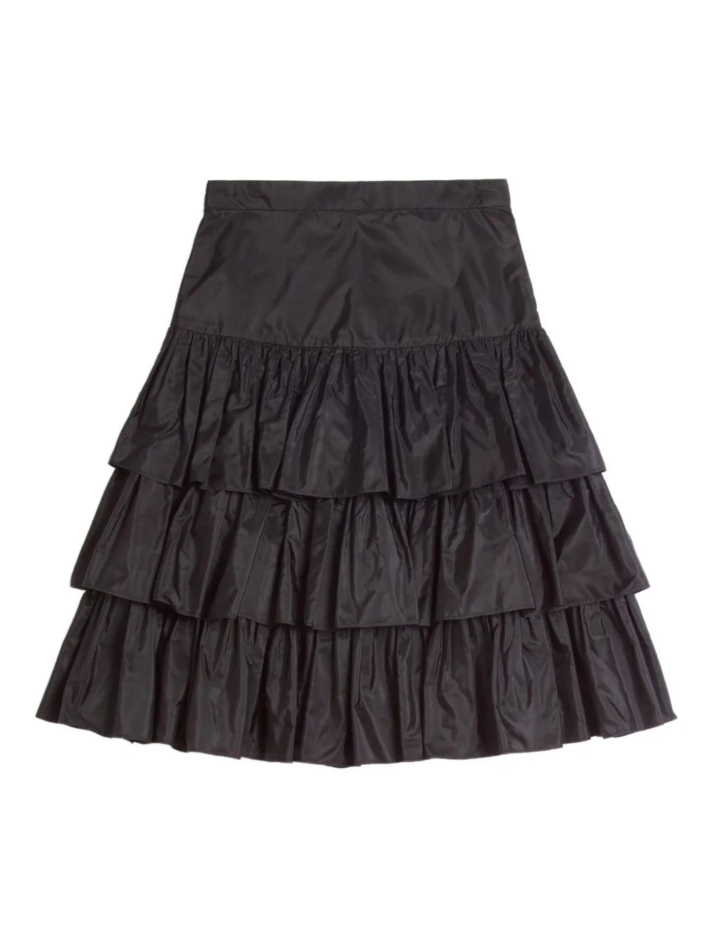 ruffled silk skirt - 1