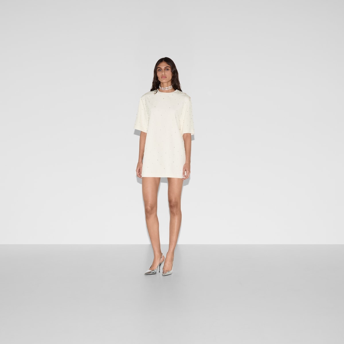 Embroidered viscose silk cady top - 2
