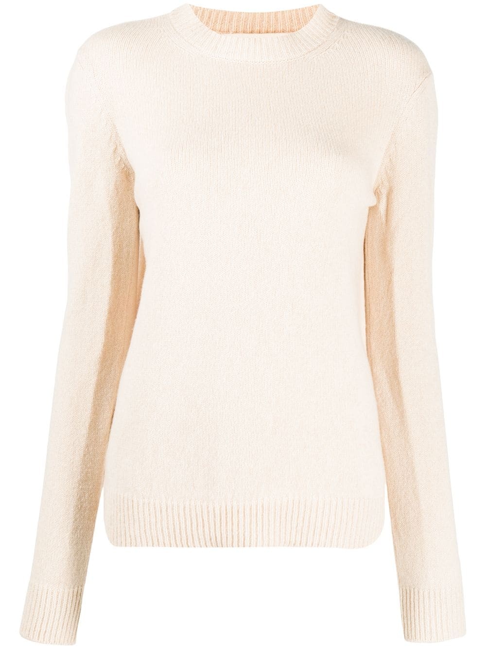 knitted round neck jumper - 1