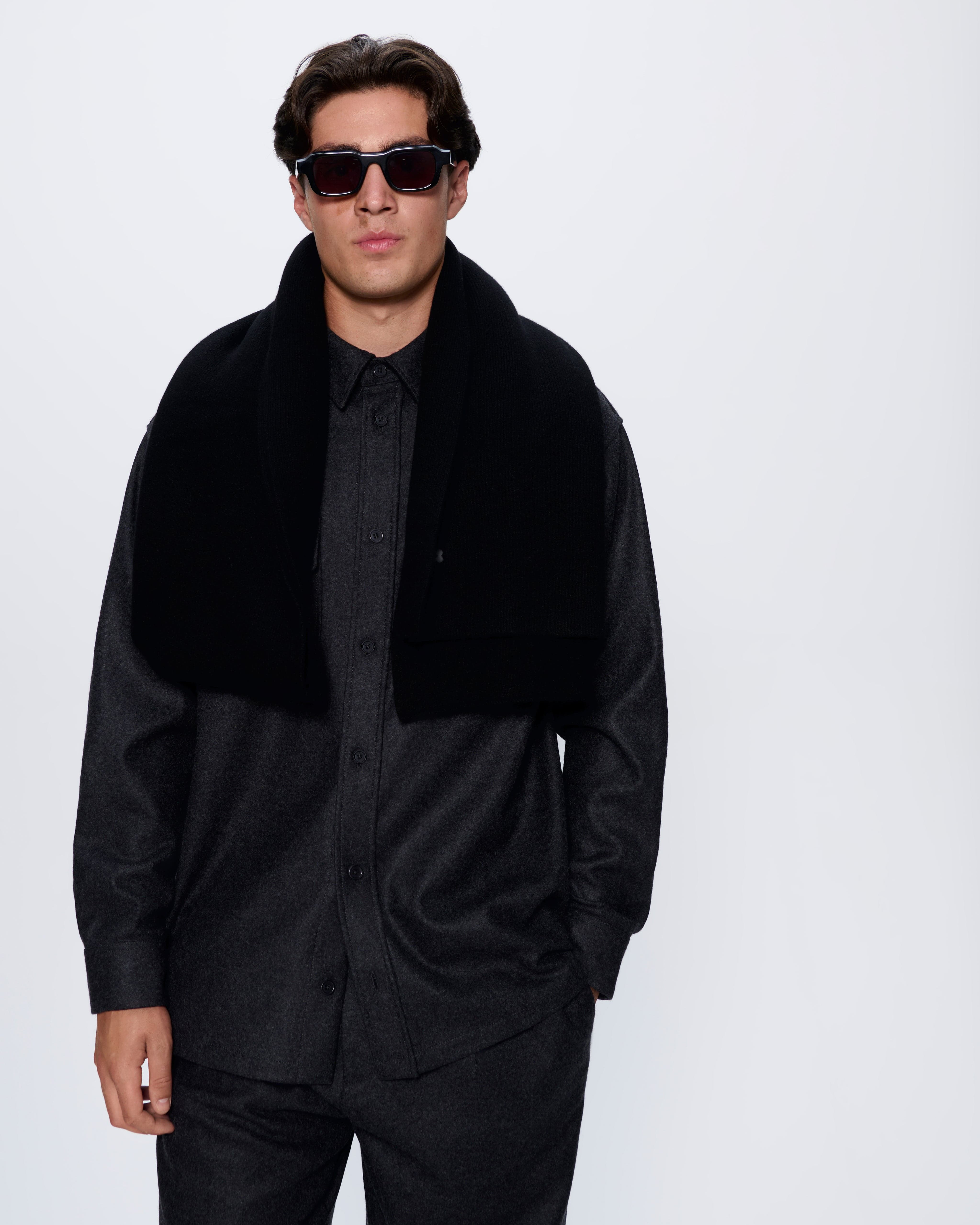 DNA Recycled Cashmere Scarf - Black - 5