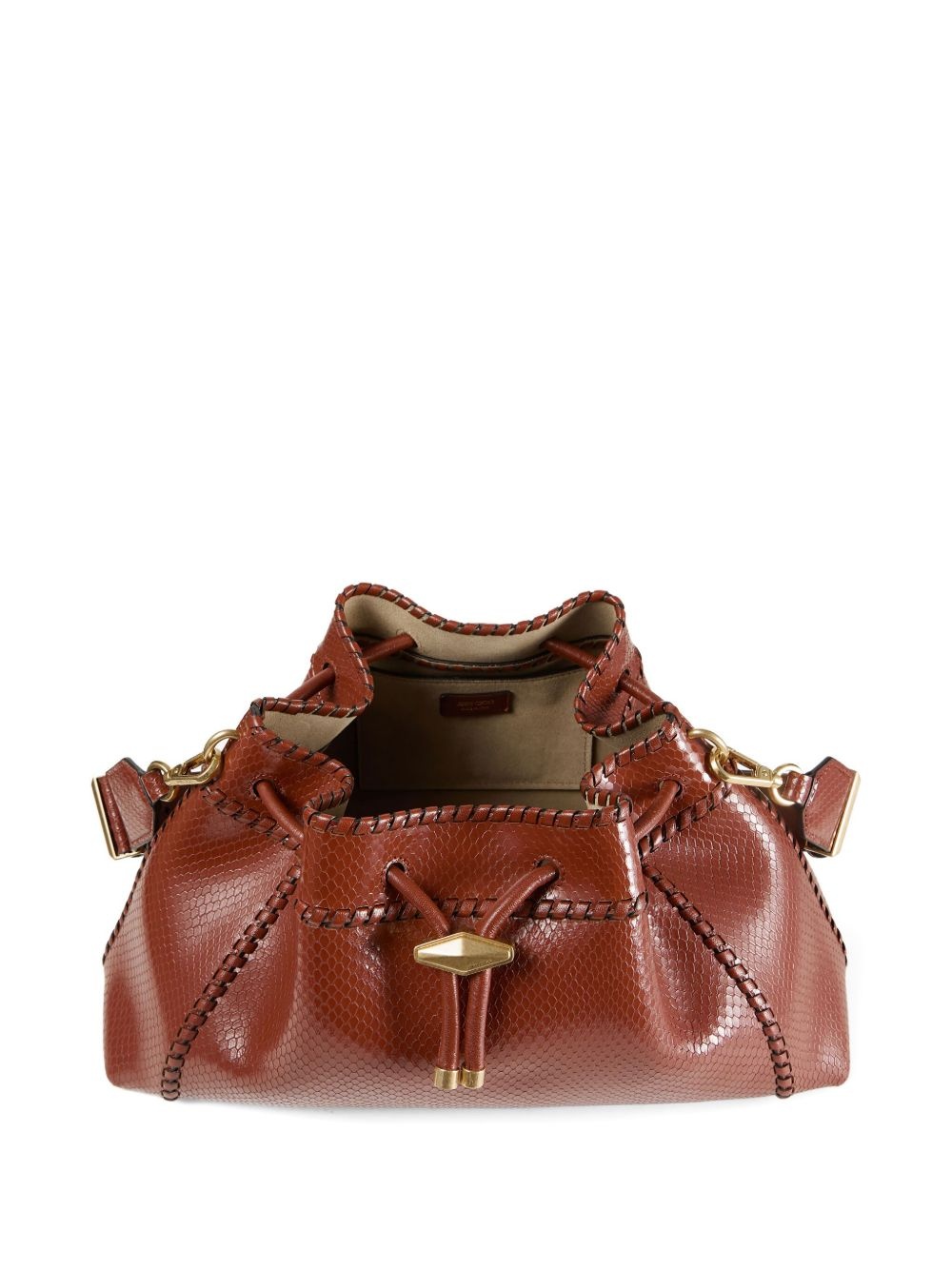 Cinch M snakeskin-effect leather shoulder bag - 5