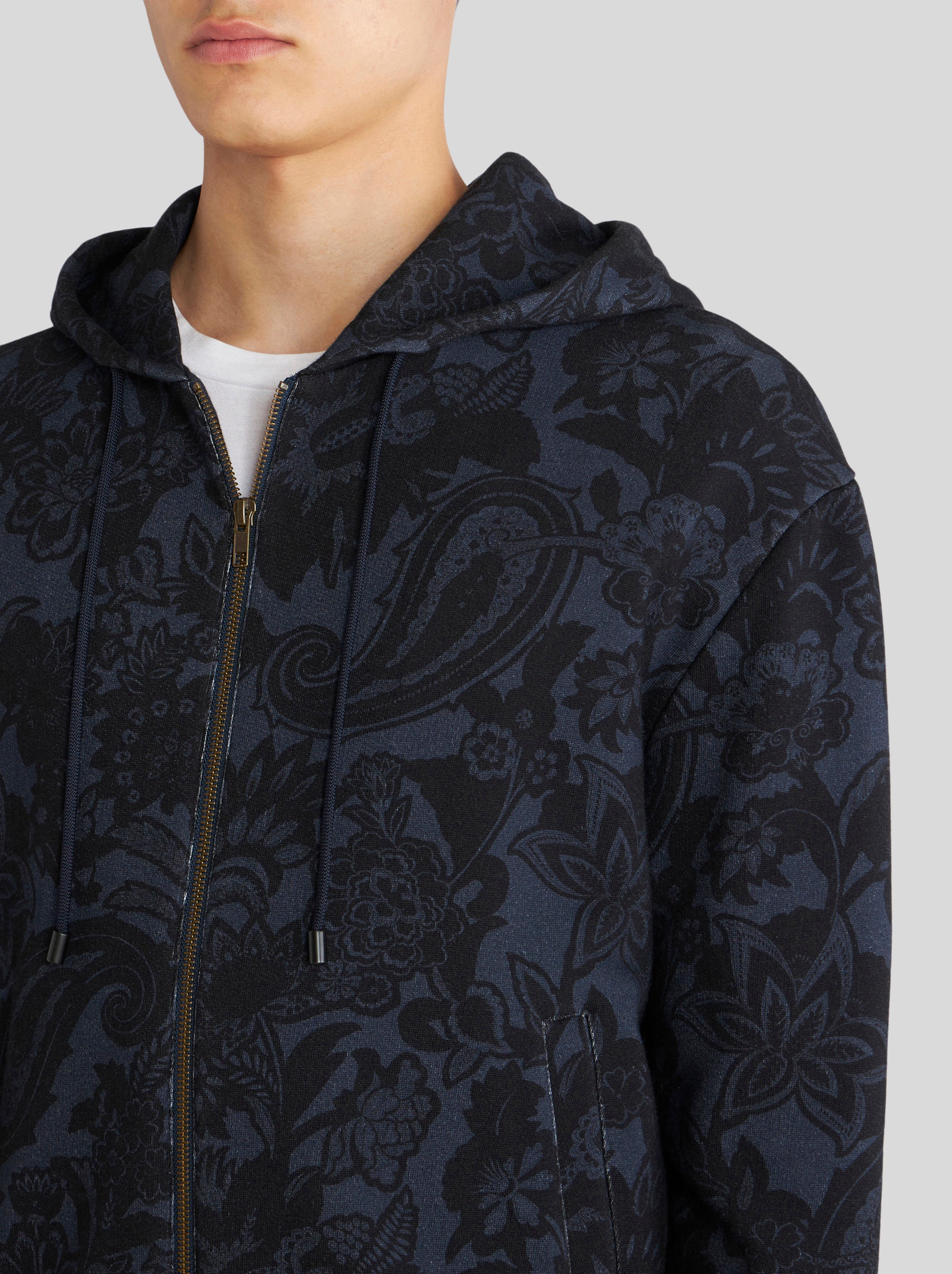 PAISLEY PRINT HOODED SWEATSHIRT - 3