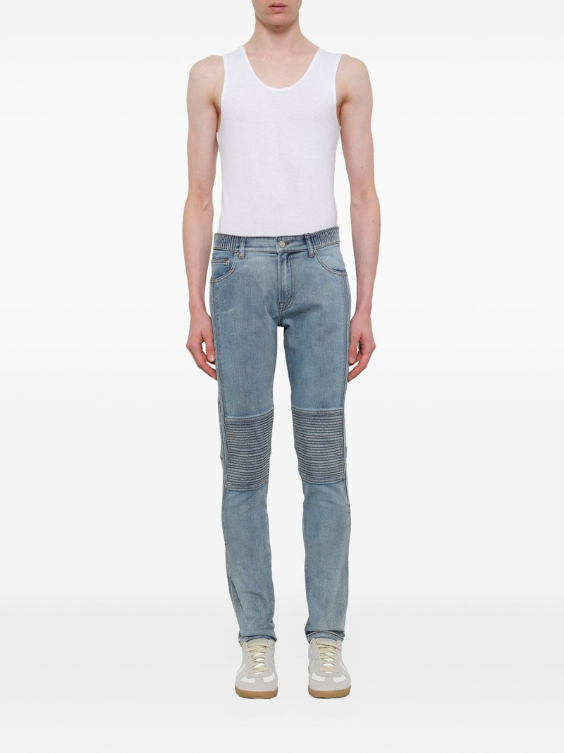 KENZO ribbed-panel slim-fit jeans outlook