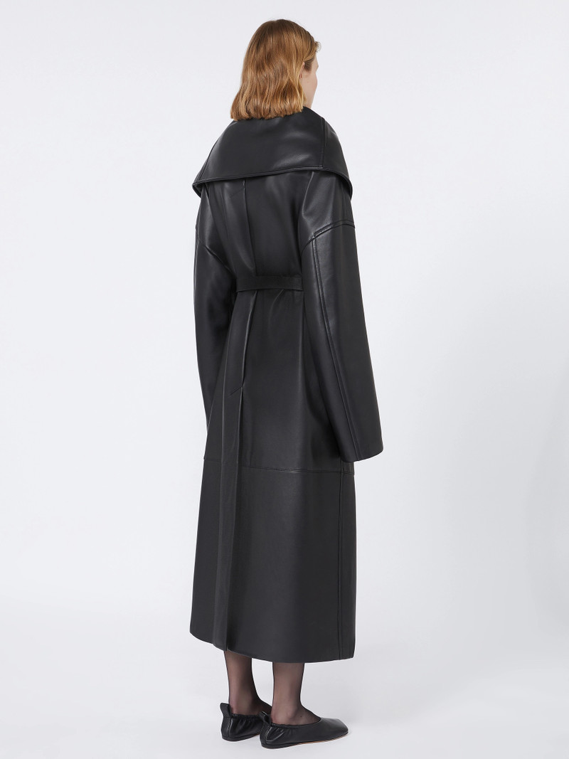 ABANO1234 Long leather coat - RUNWAY - BLACK 4