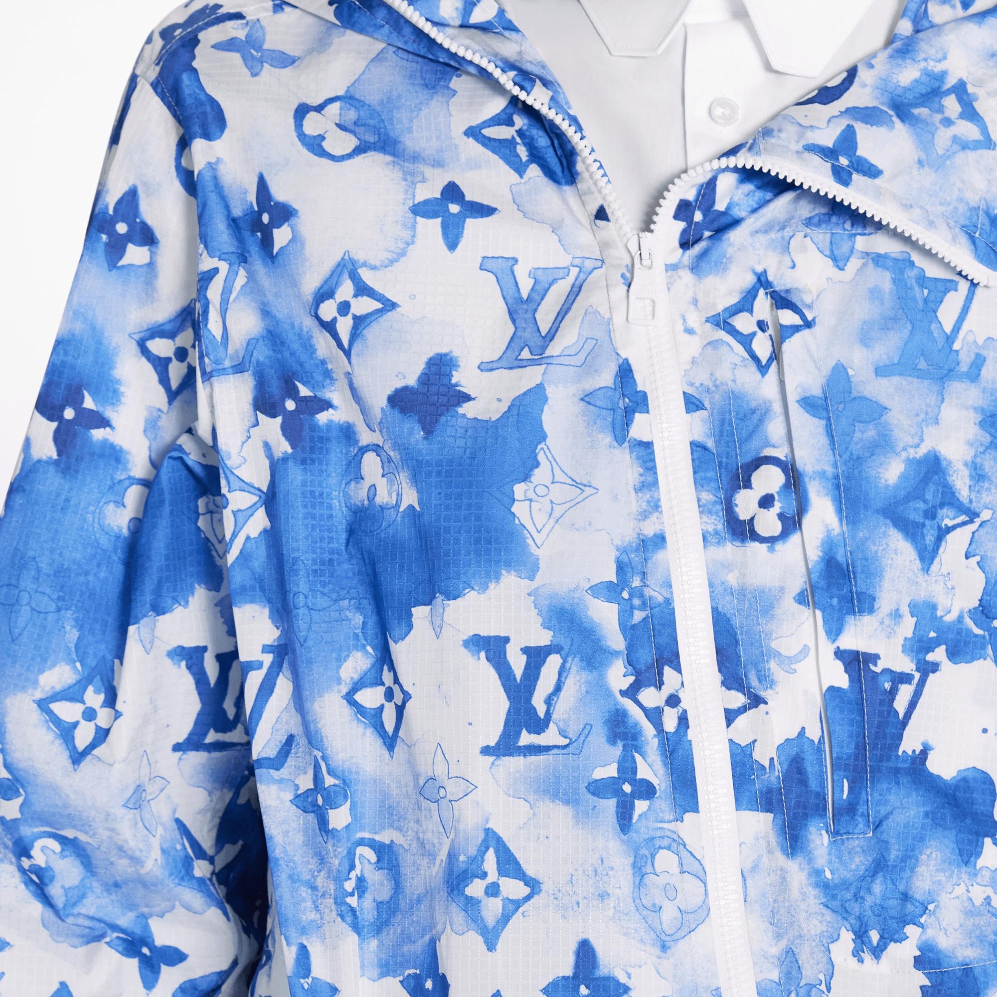 Blue Watercolor Windbreaker - 4