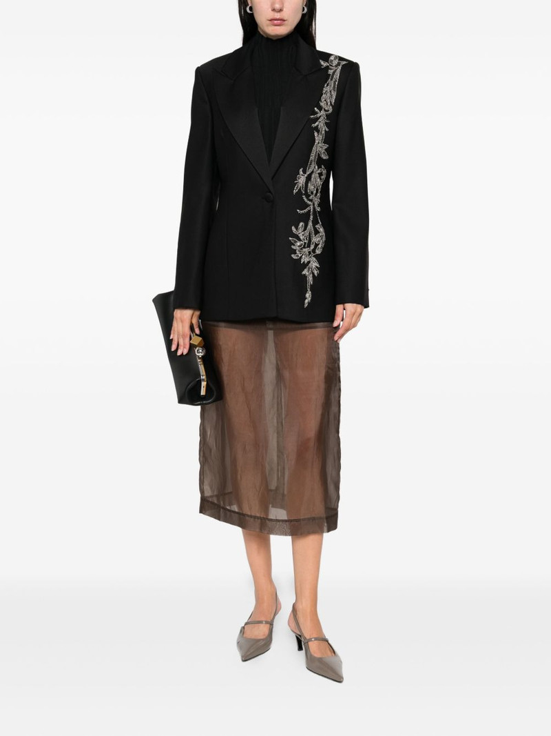 COSTARELLOS Lesia embellished single-breasted blazer outlook