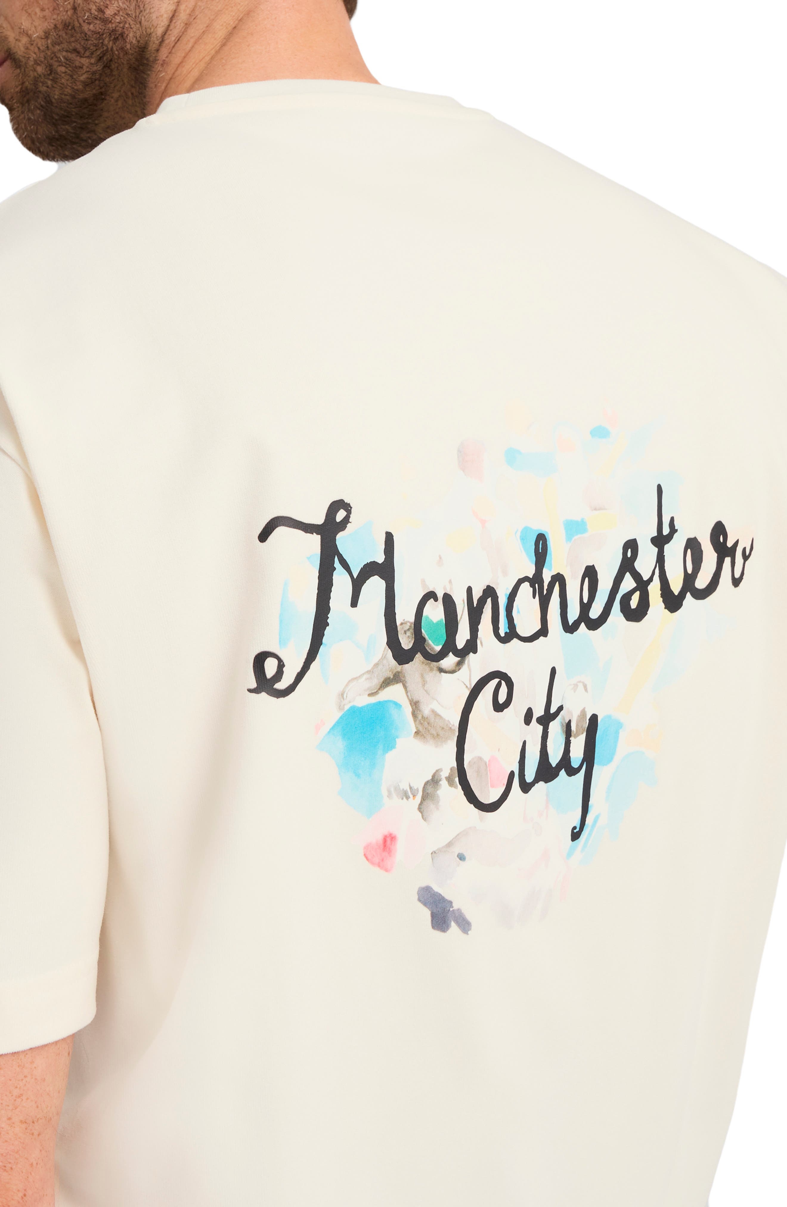 PUMA x KidSuper MCFC Cotton Graphic T-Shirt in Warm White-Puma Black at Nordstrom - 3