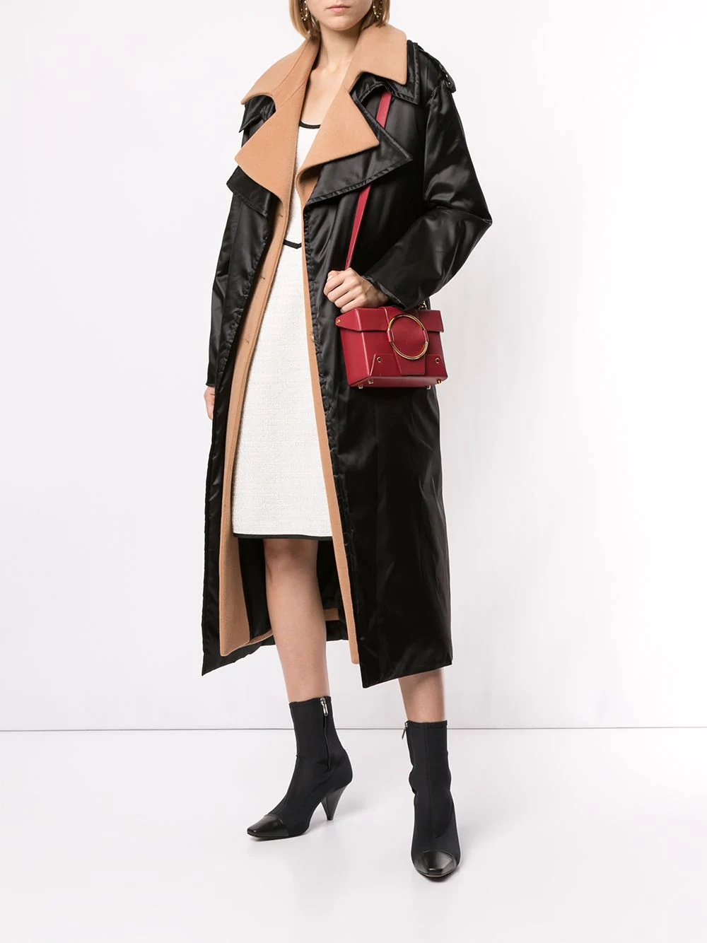 layered-effect trench coat - 2