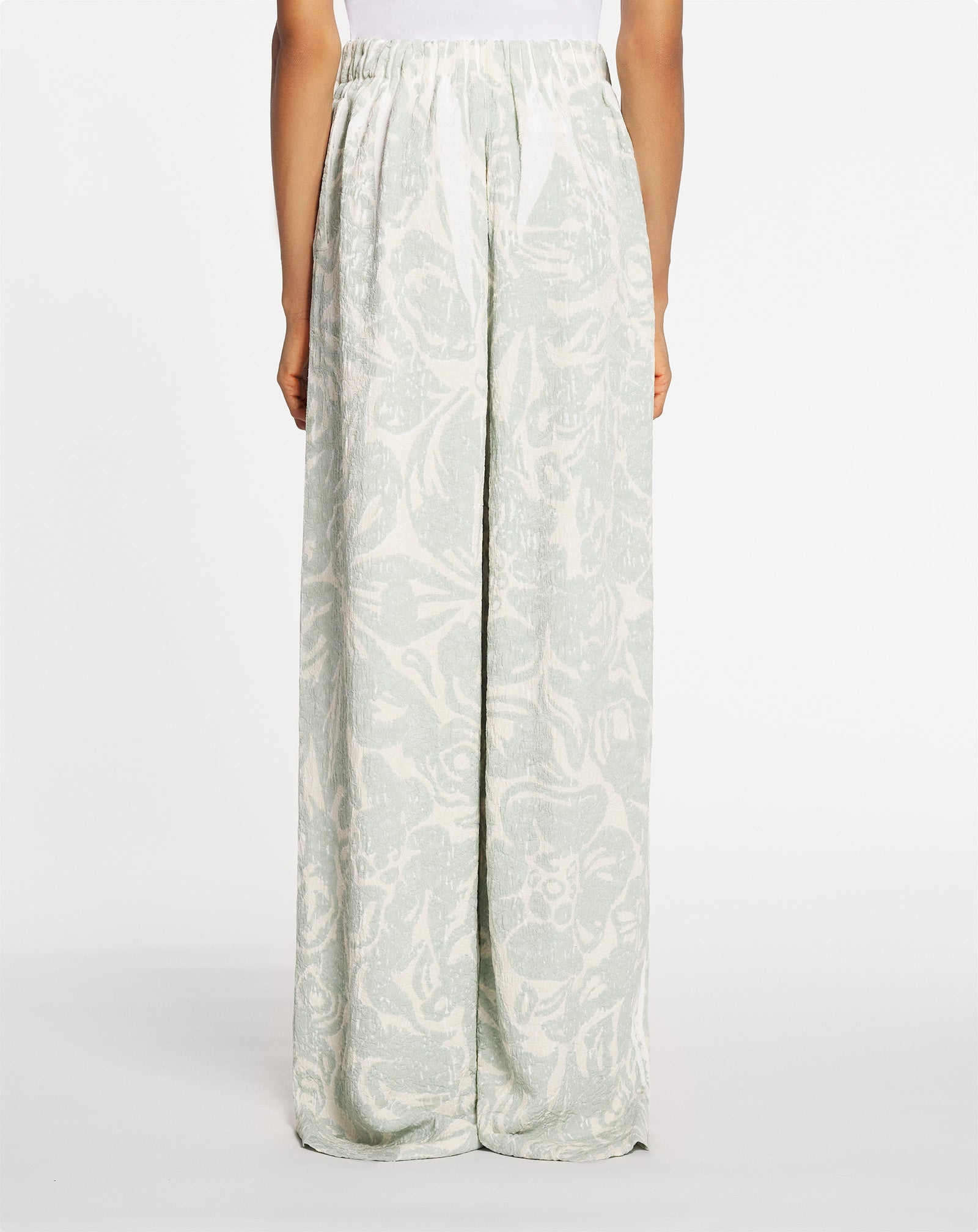 PRINTED WIDE LEG PANT - 4