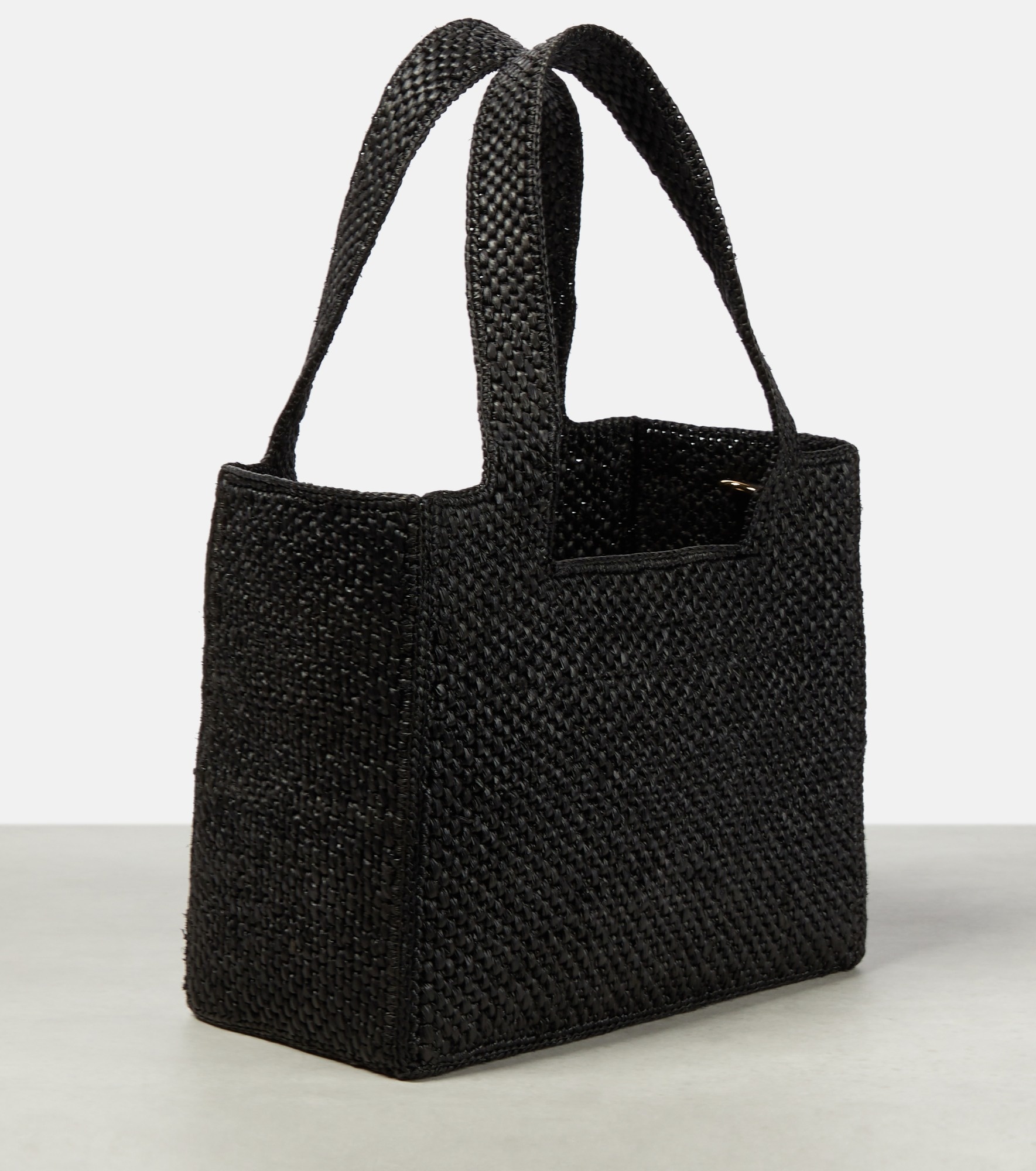 Paula's Ibiza Medium logo raffia tote bag - 4