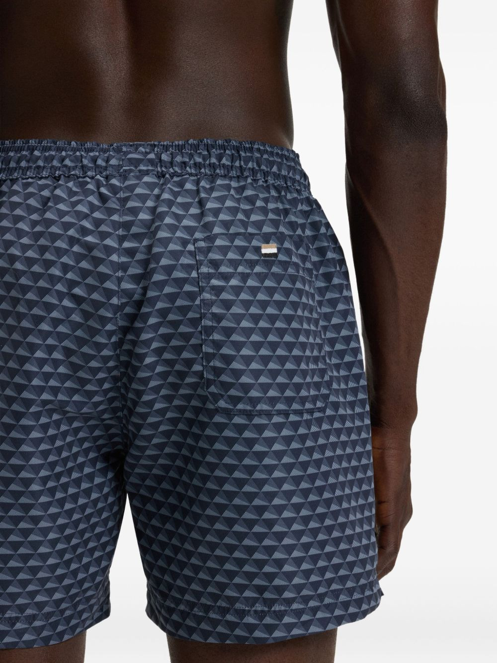 geometric-print swim shorts - 4