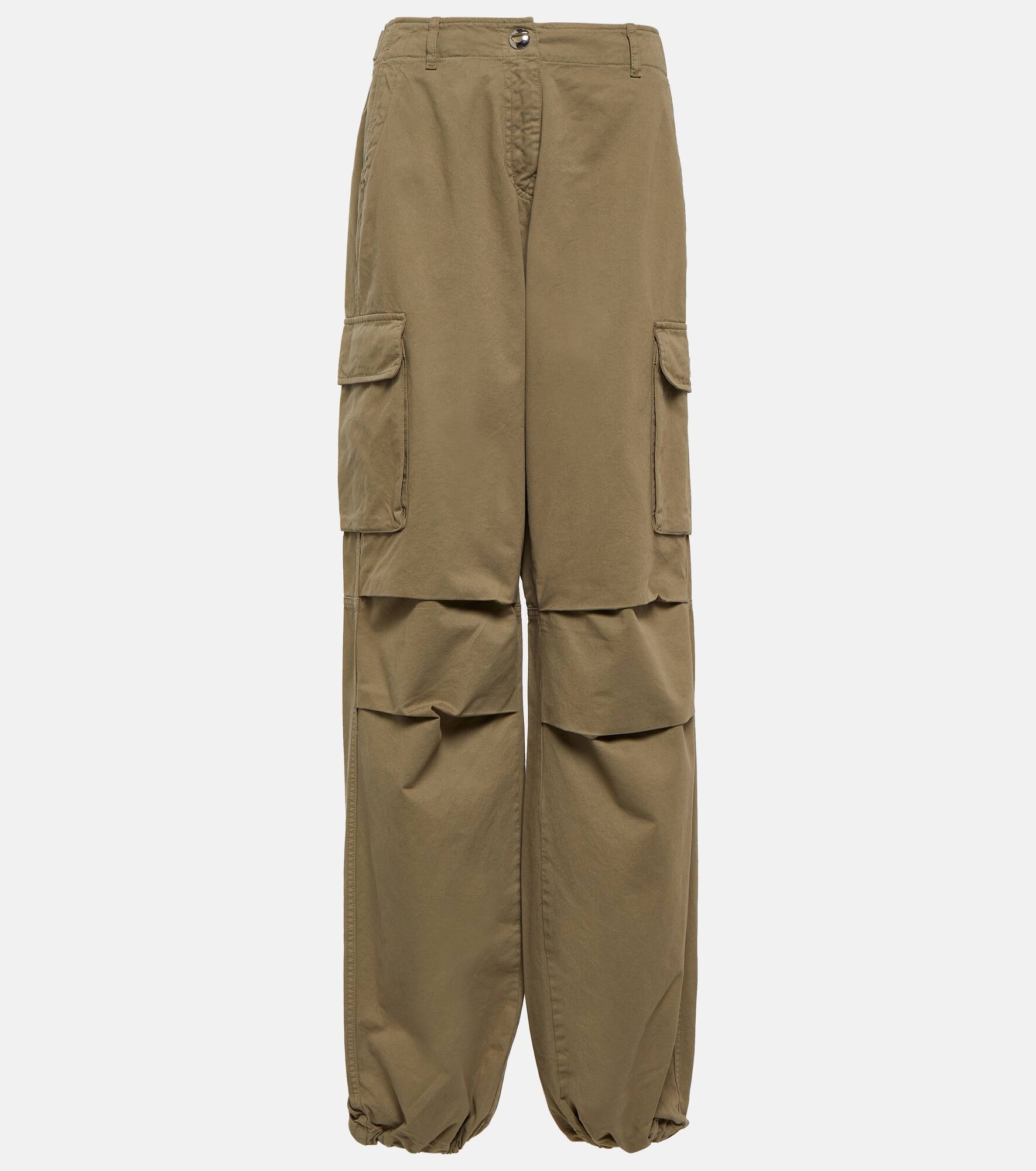 Wide-leg cotton cargo pants - 1