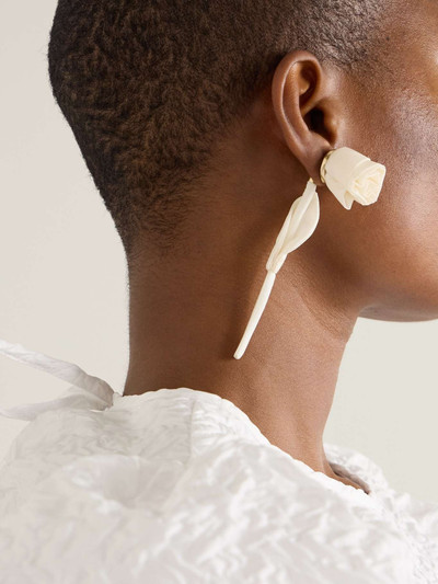Simone Rocha Rose gold-tone satin earrings outlook