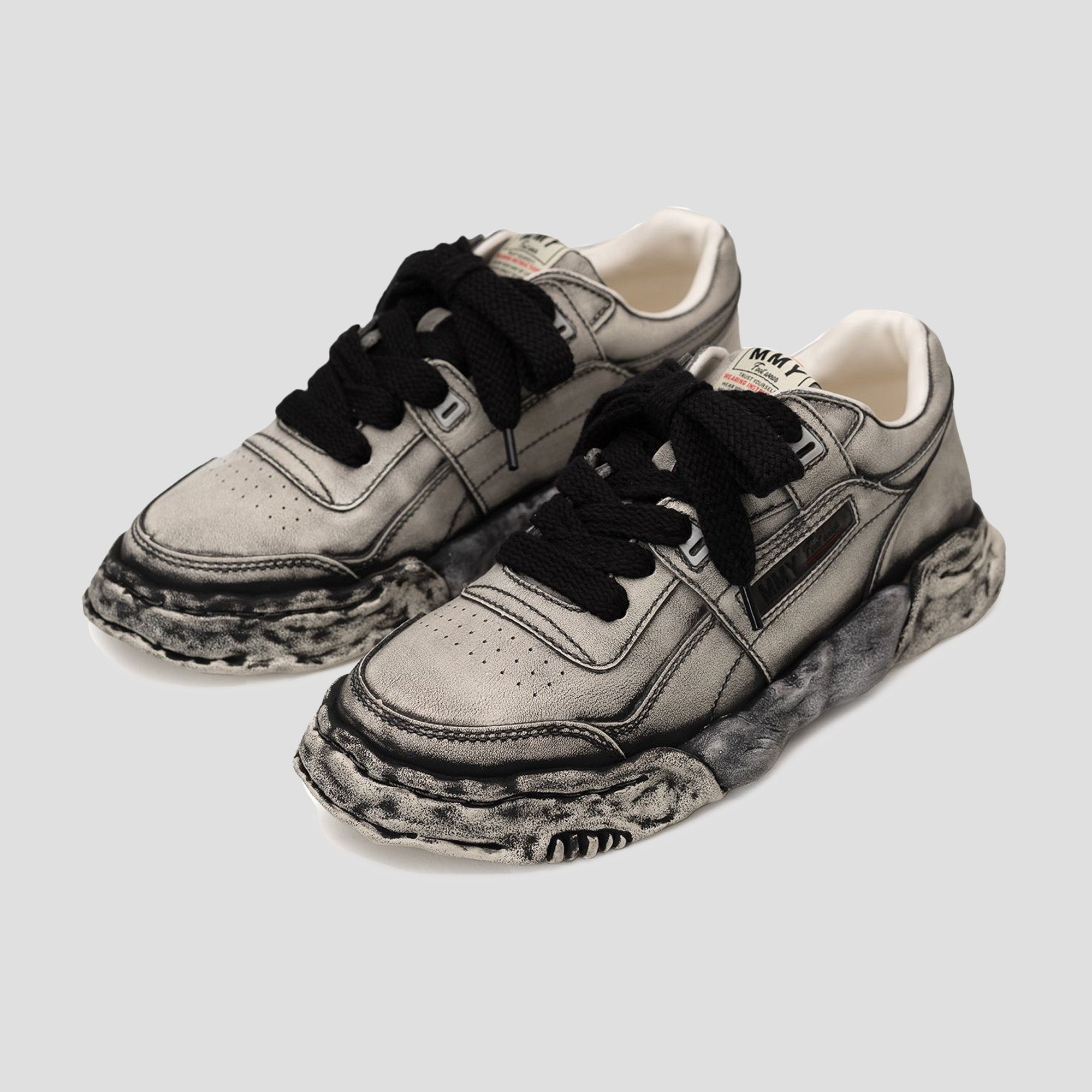 PARKER OG SOLE SADED EFFECT LEATHER LOW-TOP SNEAKER - 2