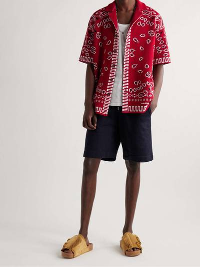 Alanui Camp-Collar Bandana-Jacquard Cotton Shirt outlook