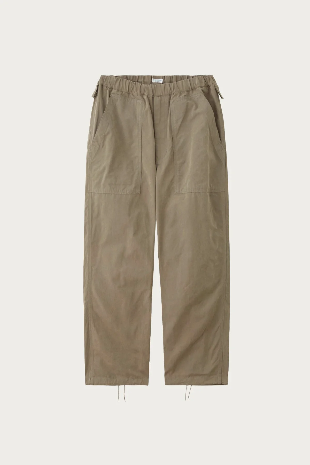 Waxed Cloth String Trousers - Taupe Beige - 1