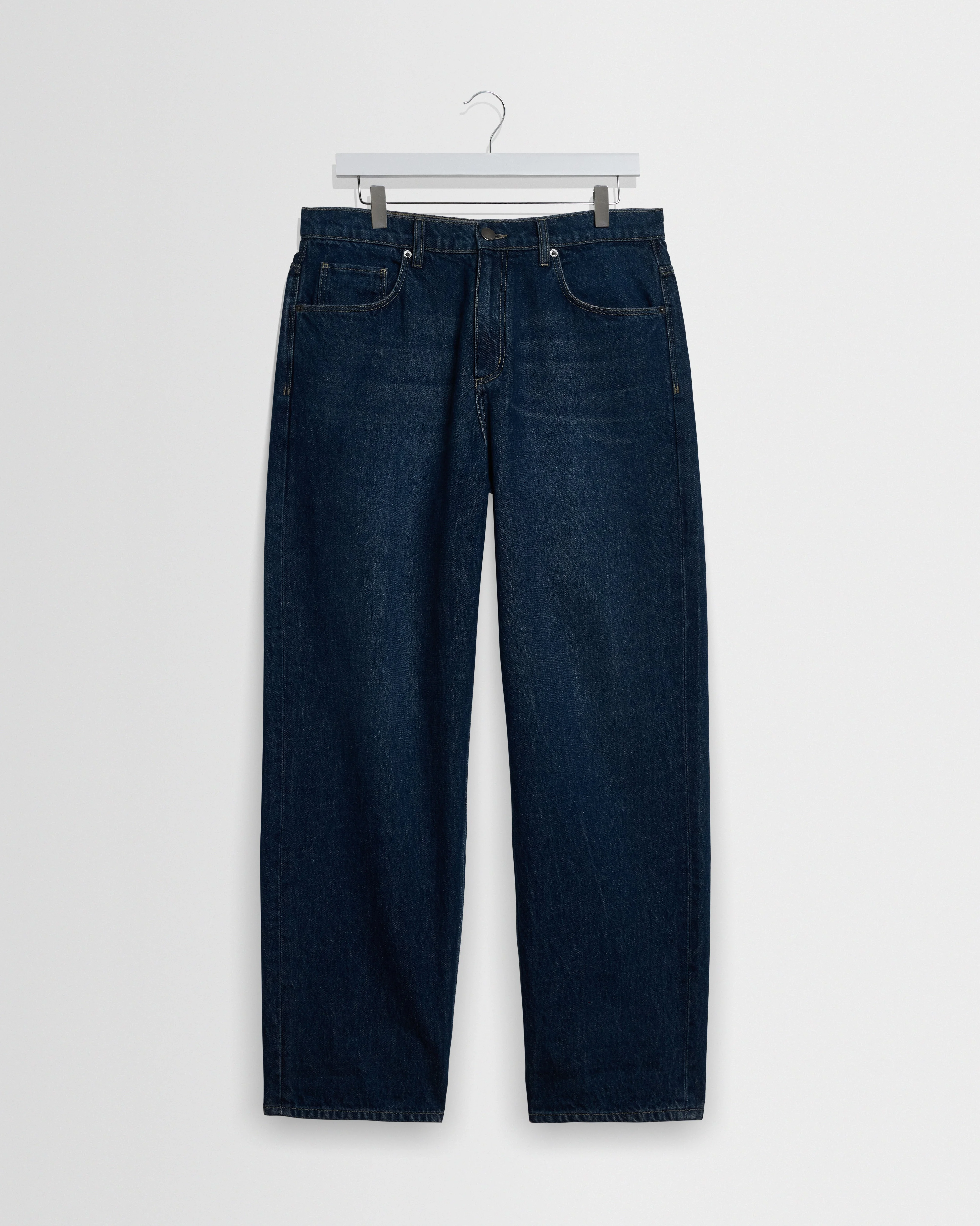 Felix - Dark Vintage Blue Wash Loose Fit Denim Jeans - 1