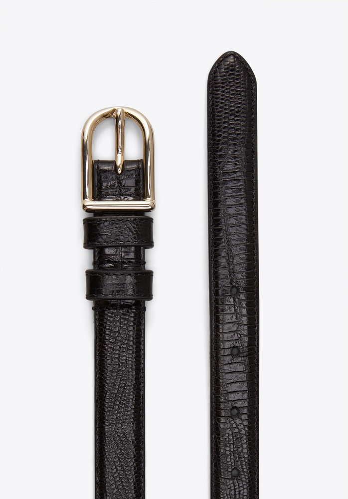 BELT 01 EMBOSSED BLACK LIZARD - 3