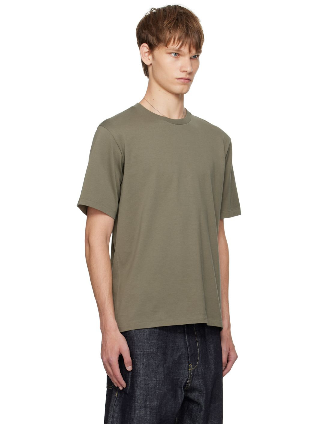 Khaki Luster Plaiting T-shirt - 2