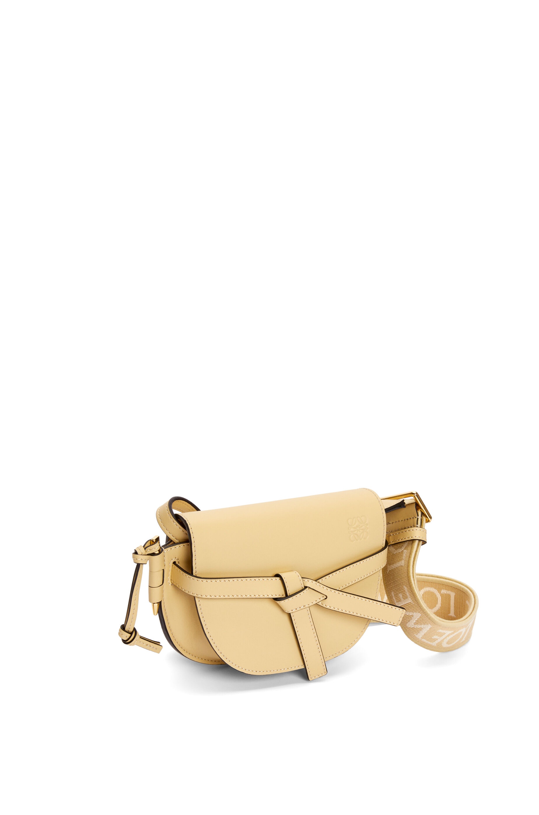 Mini Gate Dual bag in soft calfskin and jacquard - 3