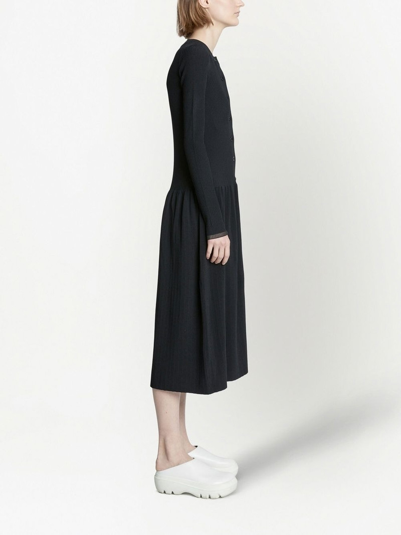 ribbed-knit button-front dress 3