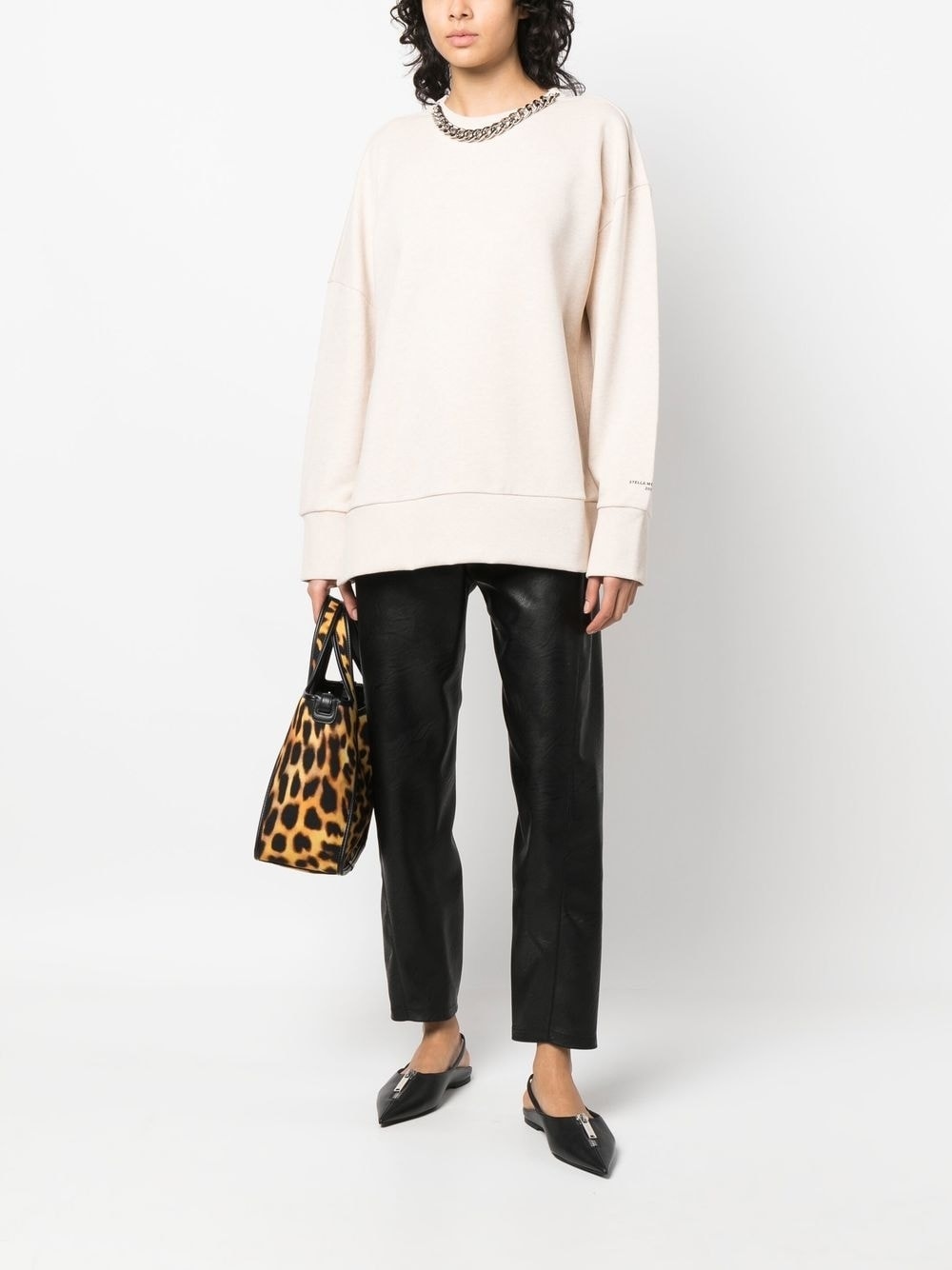 chain-link cotton sweatshirt - 2
