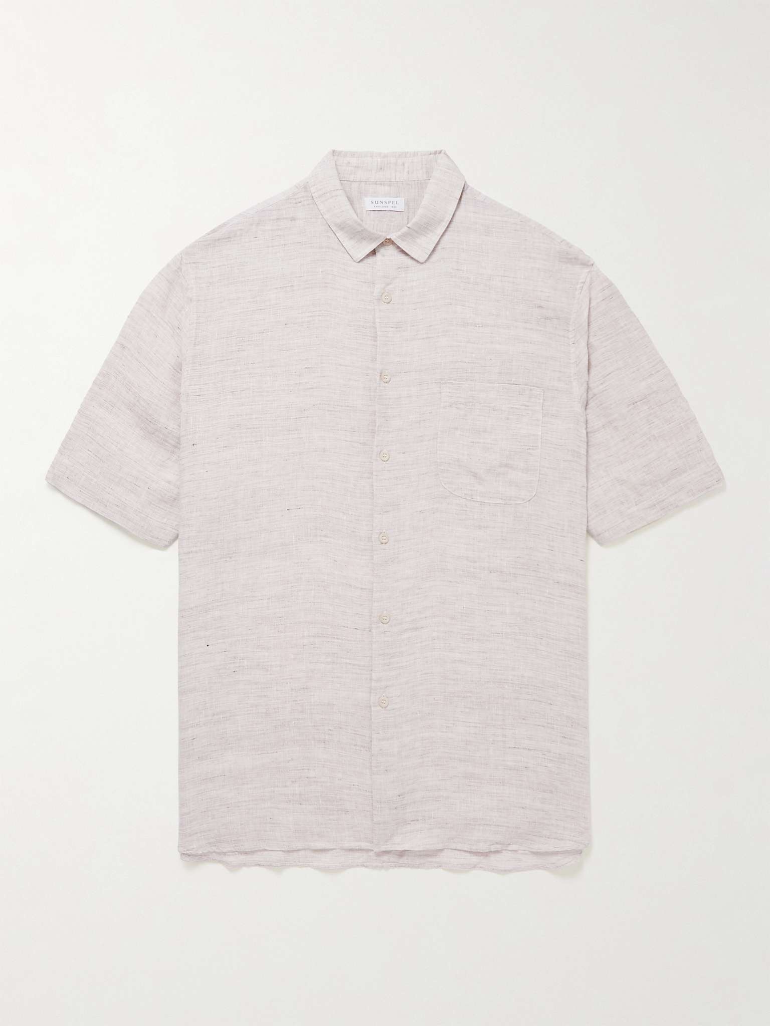 Checked Linen-Canvas Shirt - 1