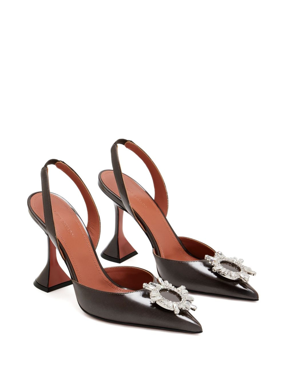 95mm crystal-embellished slingback pumps - 2