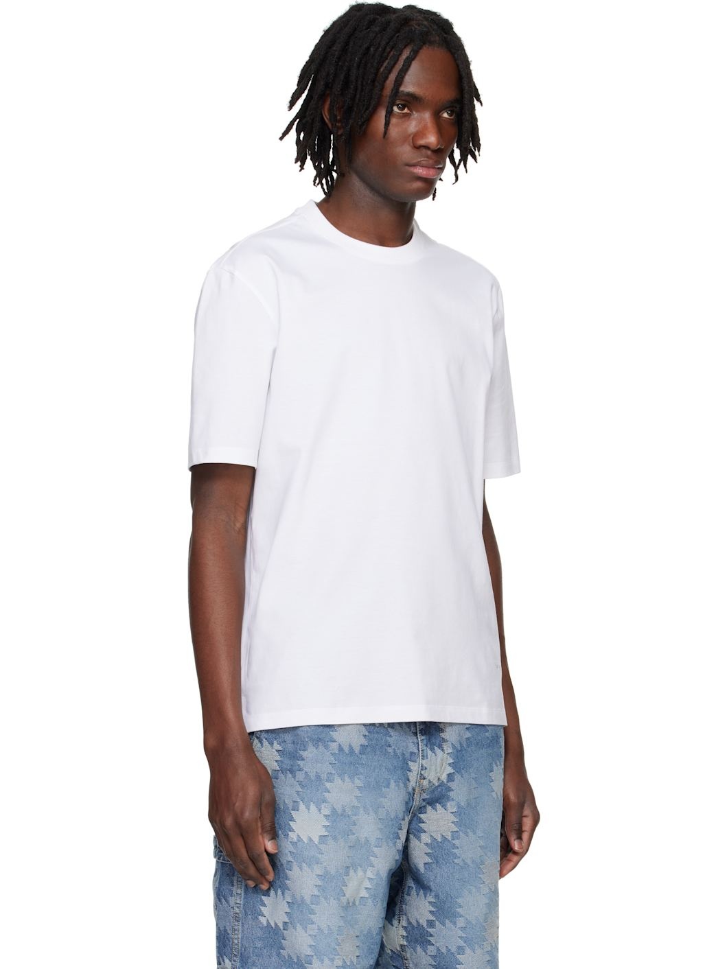 White Embroidered Logo T-shirt - 2