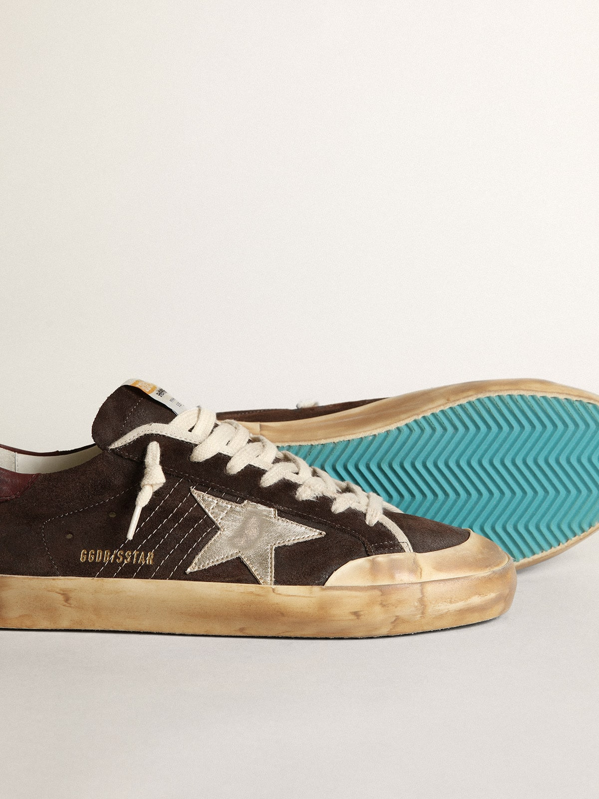 Super-Star Penstar in brown suede with a platinum star - 4