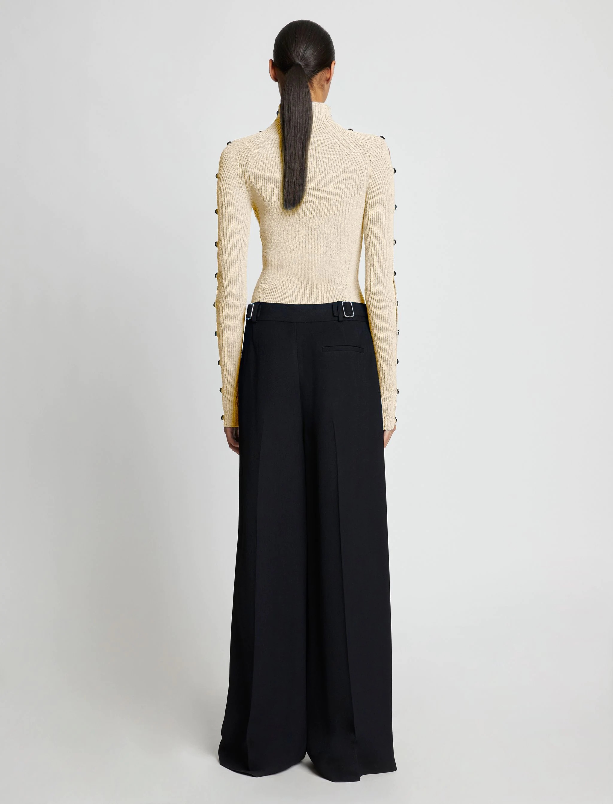 Cotton Rib Turtleneck Sweater - 5