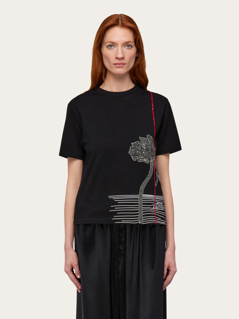 FERRAGAMO Embroidered t-shirt outlook