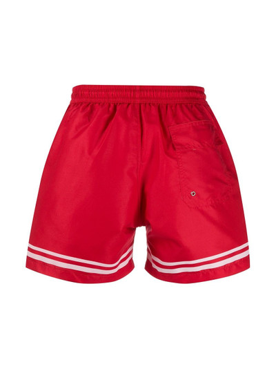 GCDS striped logo swimming shorts outlook