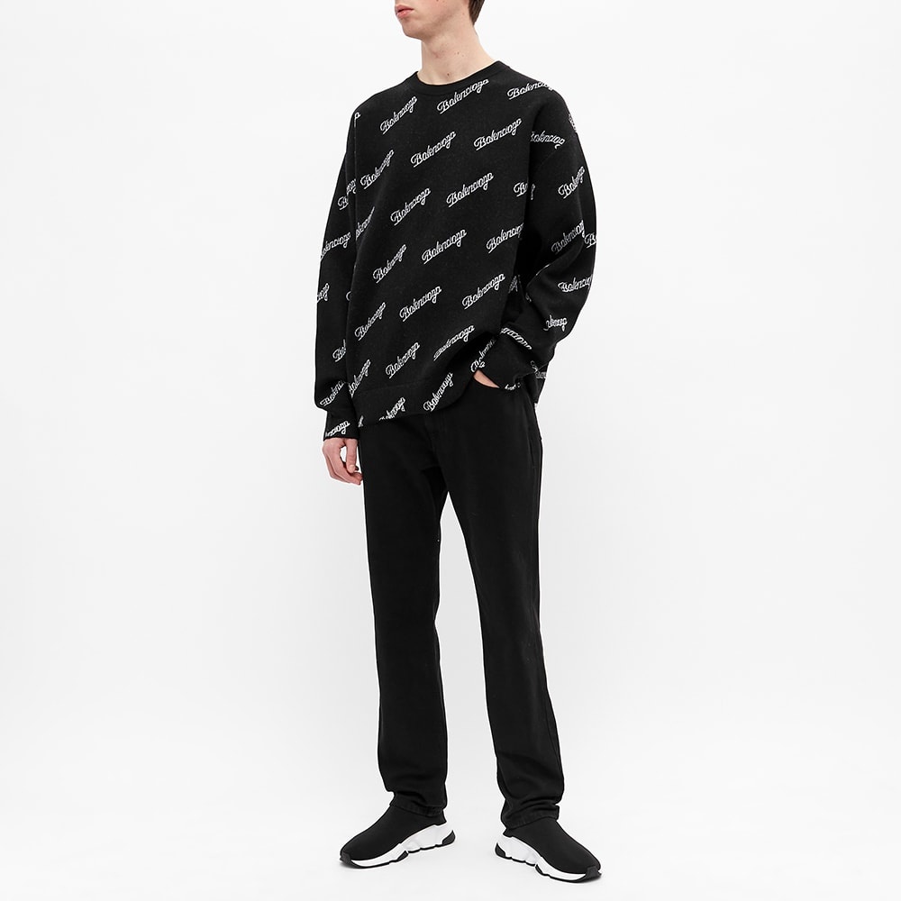 Balenciaga Script Logo Crew Knit - 6