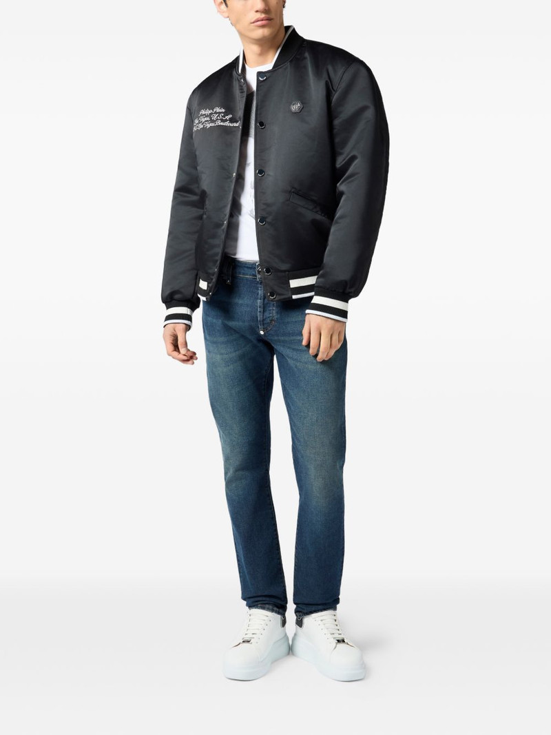 PHILIPP PLEIN embroidered bomber jacket outlook
