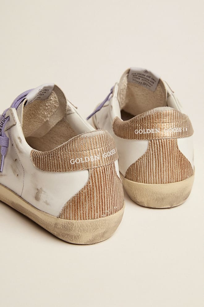 Super-Star with leo-print suede star and sand corduroy-effect heel tab - 4