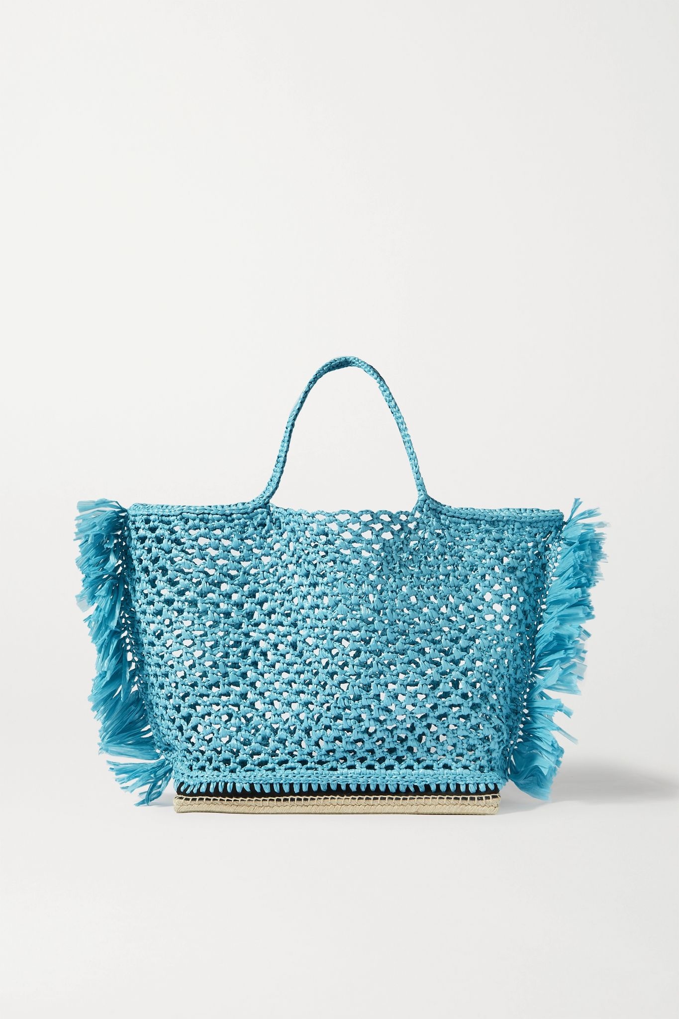 Espadrille large fringed raffia tote - 1