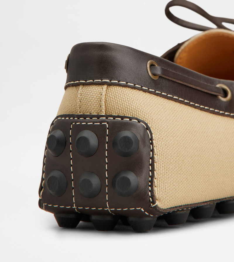 BOAT BUBBLE GOMMINO LOAFERS IN CANVAS AND LEATHER 5