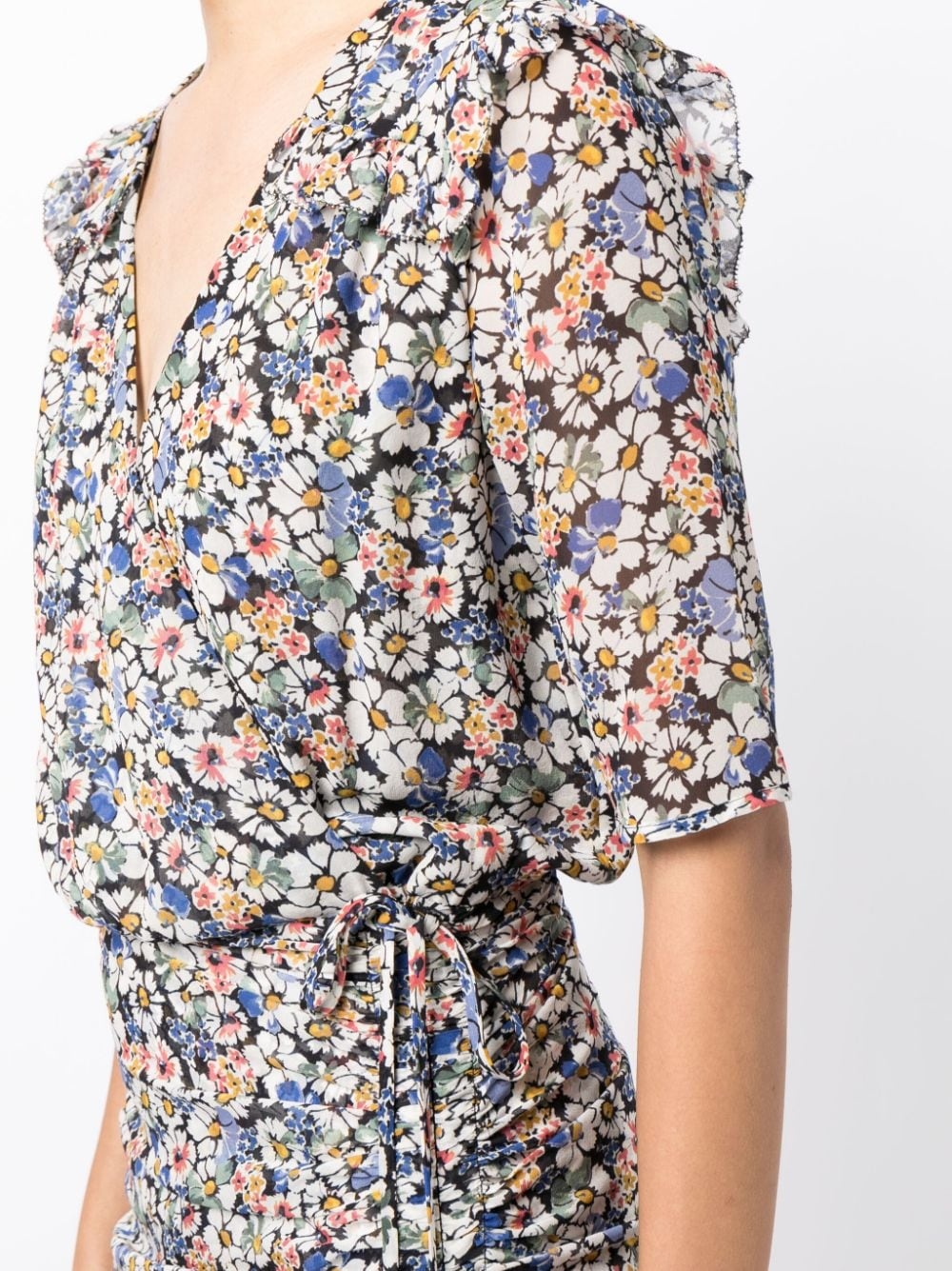 floral-print silk dress - 5