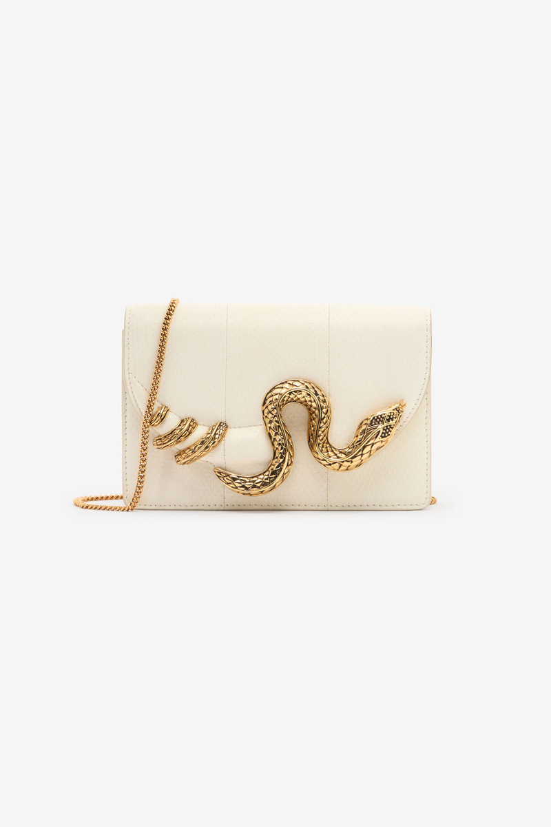 White Bag with Snake and Scale Motif 1