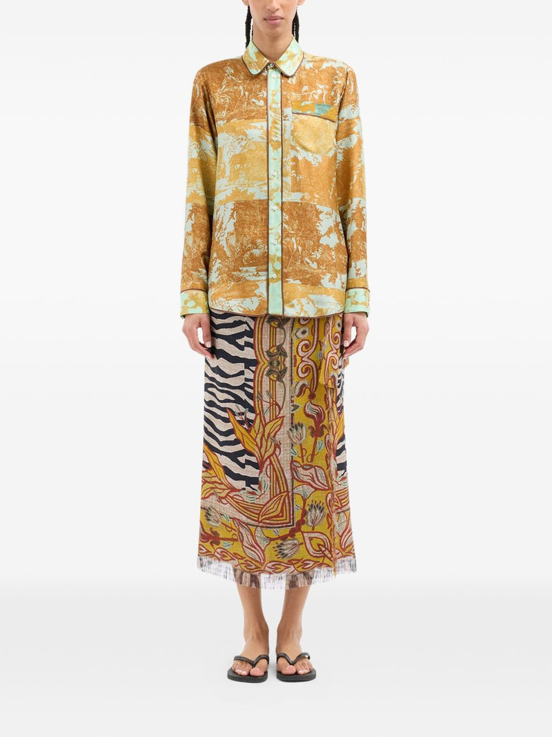Aloe print long-sleeve shirt 3