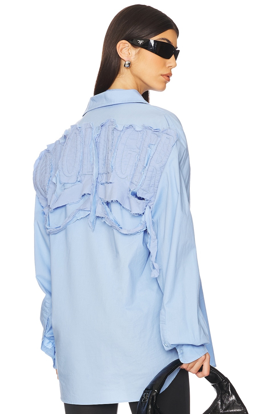 Distressed Oversized Shirt - 1