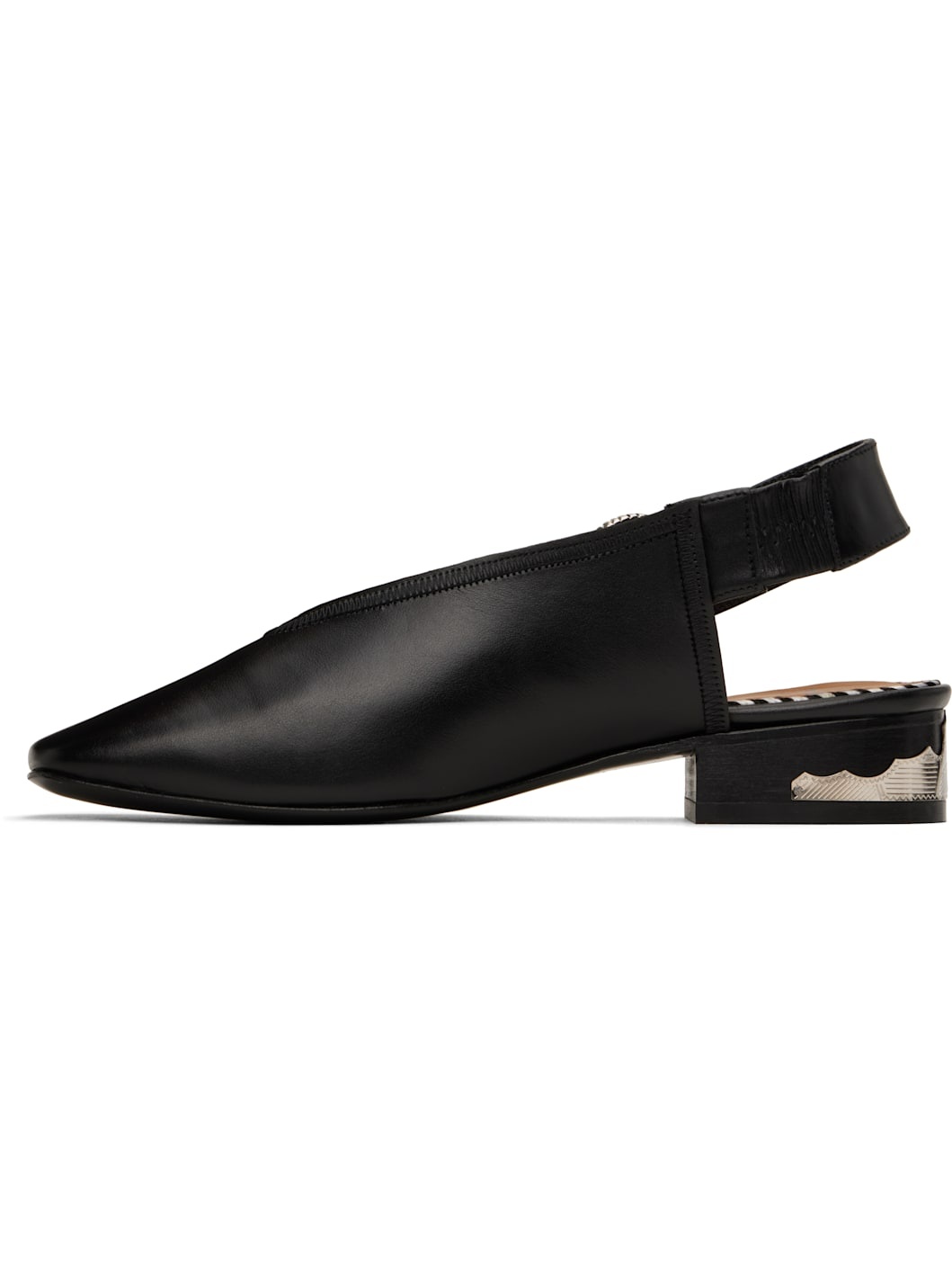 SSENSE Exclusive Black Leather Flats - 3