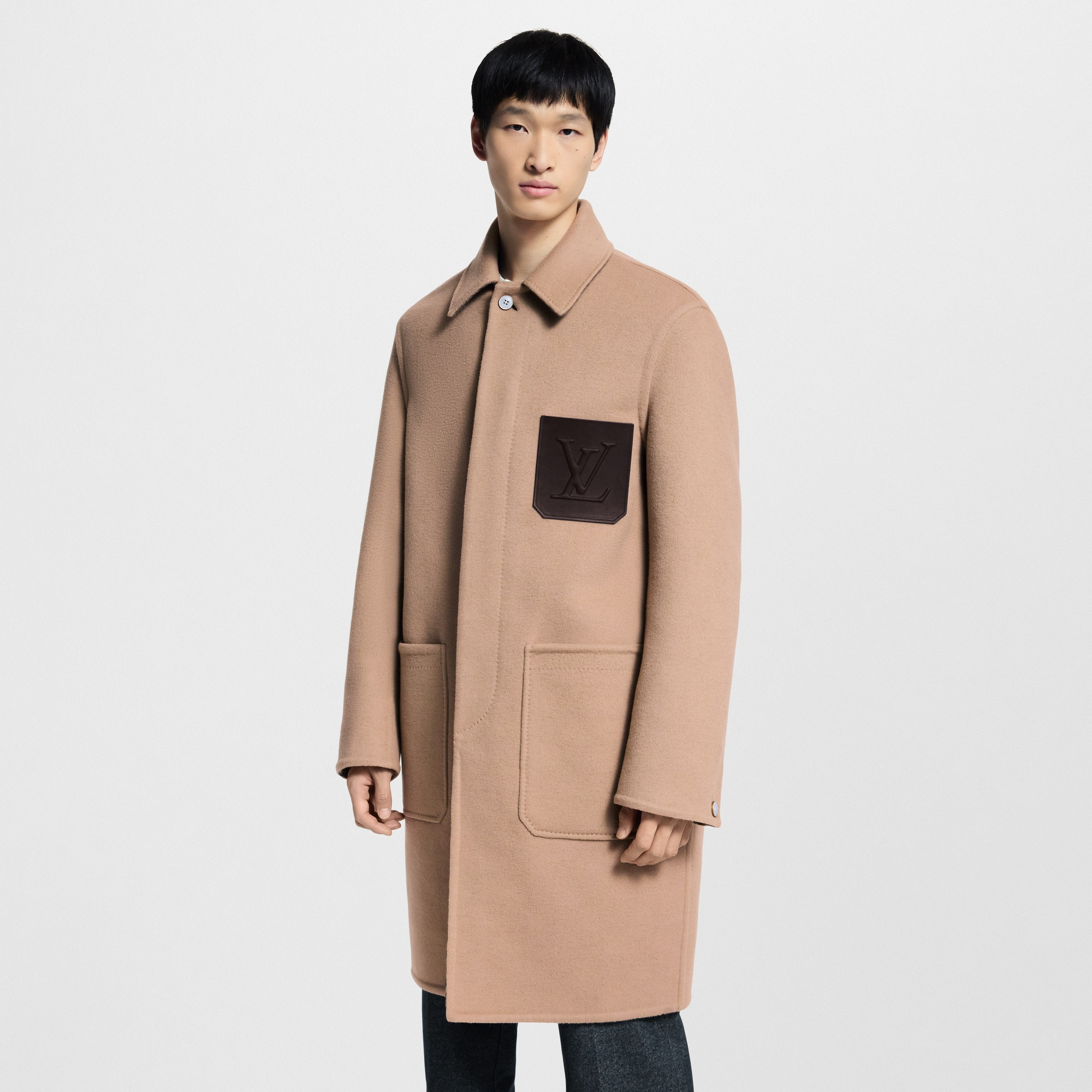 Double Face Car Coat With Signature Pocket - 2