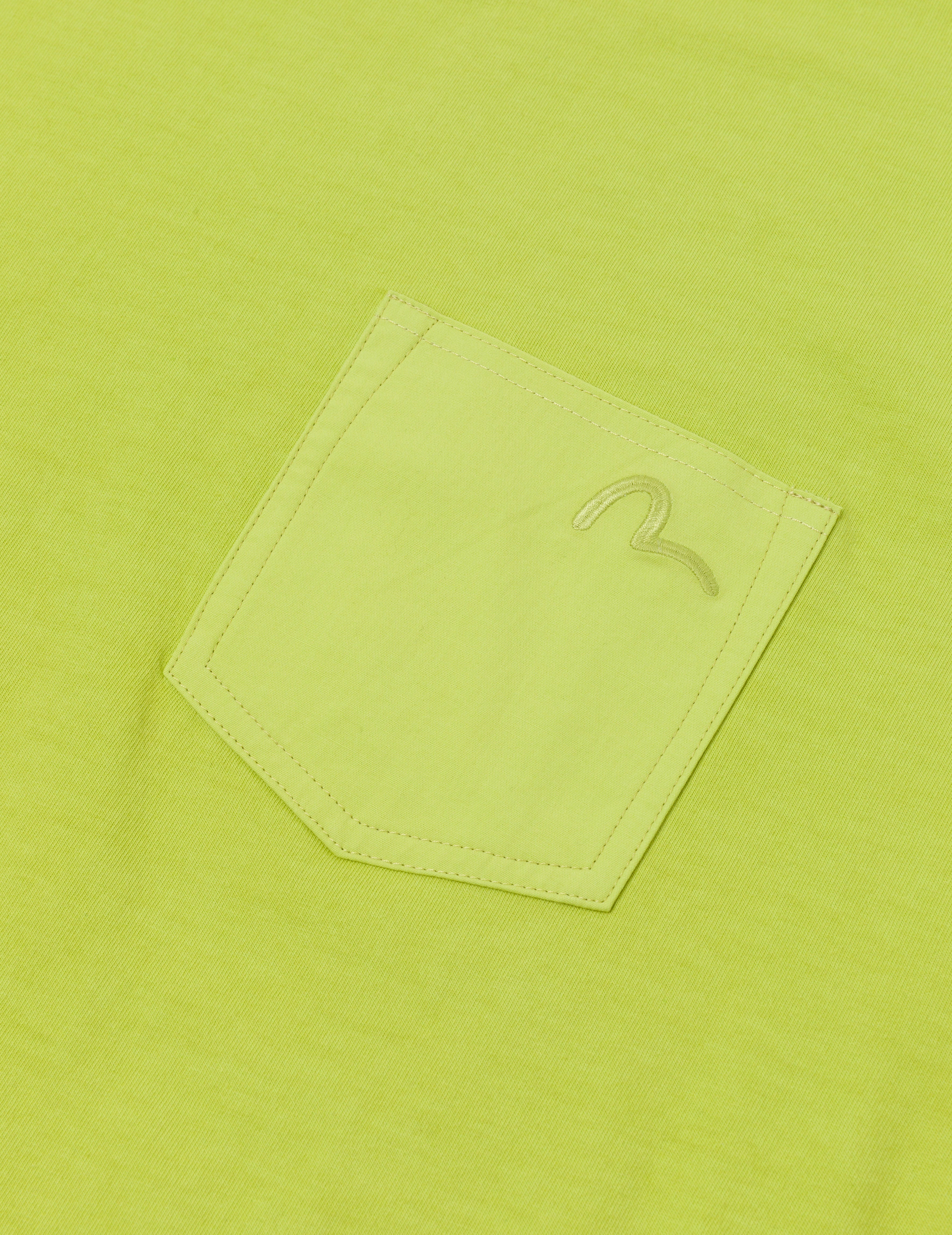Seagull Embroidery Stitching Pocket Relax Fit T-Shirt - 5