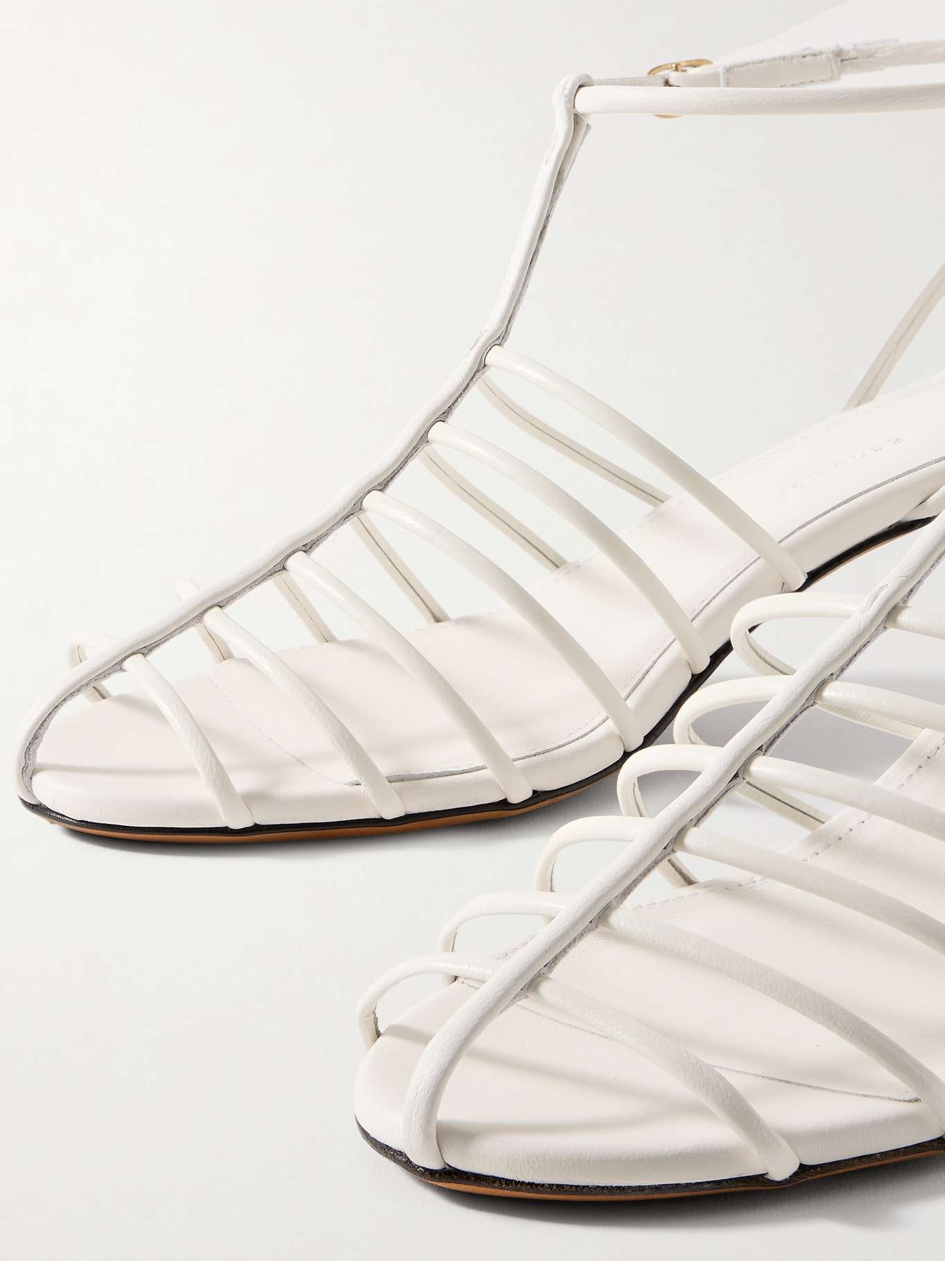 Tee Cage leather sandals White - 4
