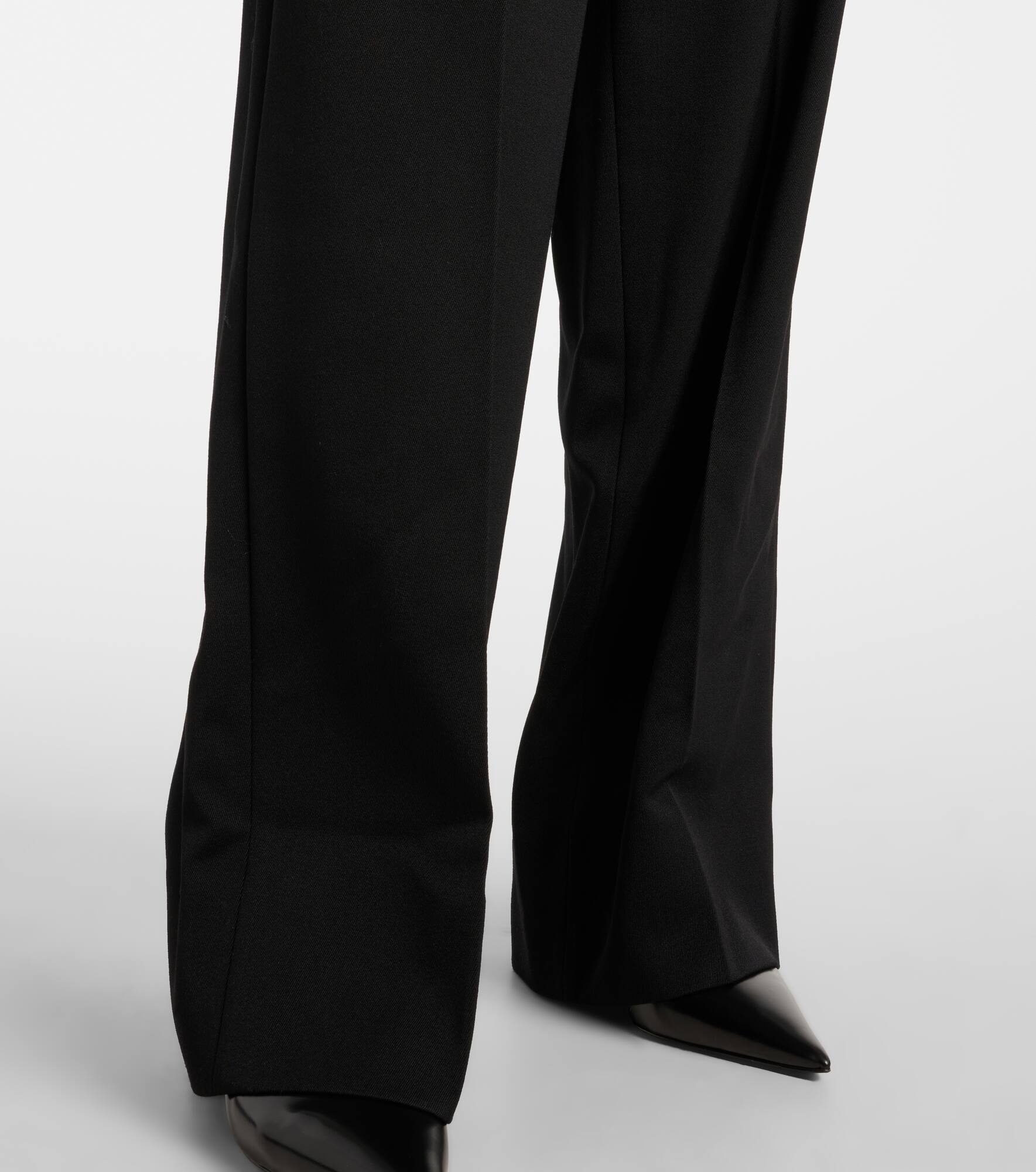 Wool wide-leg pants - 5