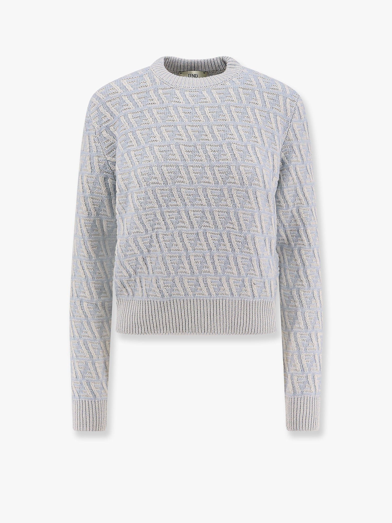 Fendi Ff Wool And Cashmere Crop Sweater - 1