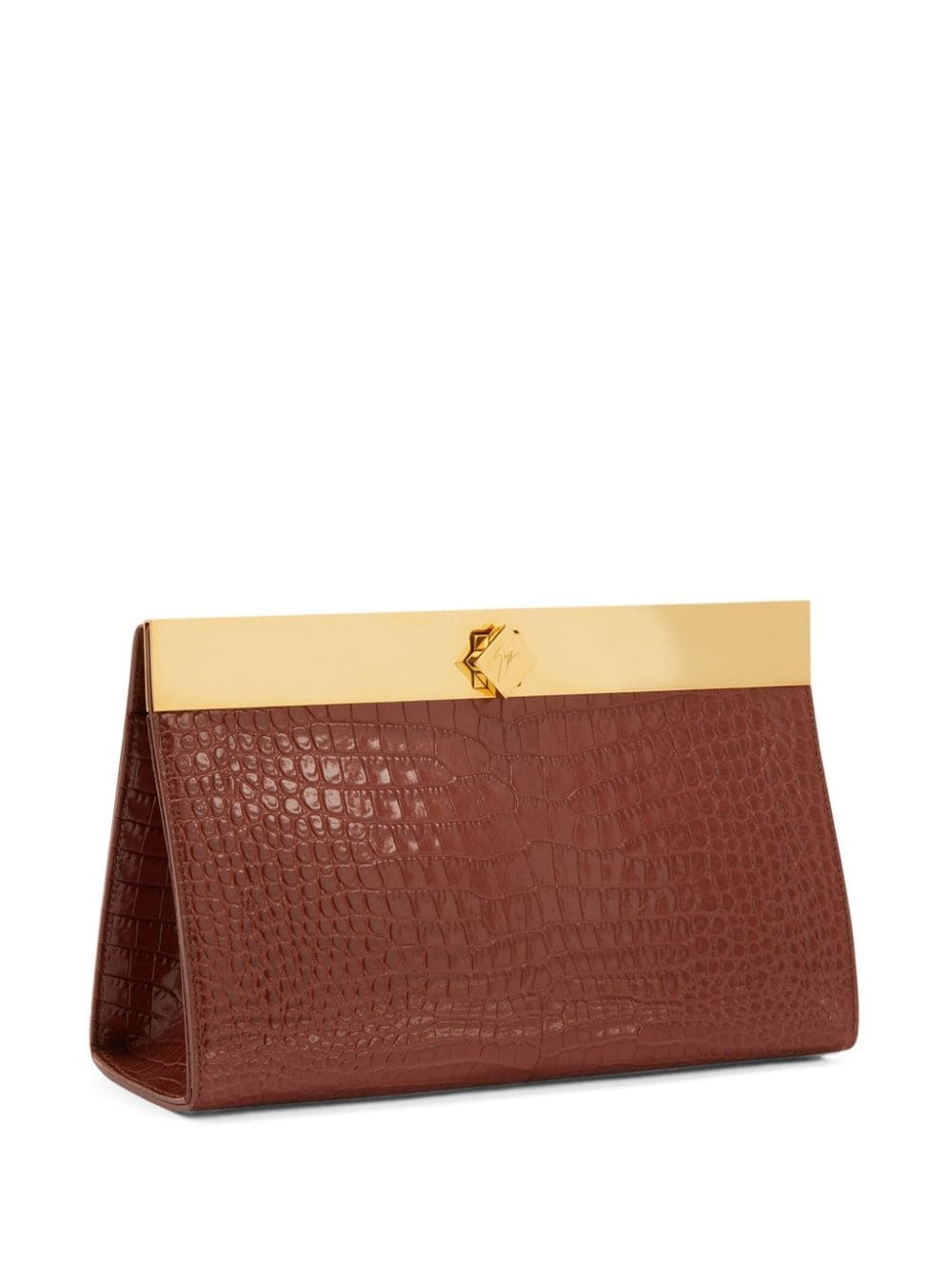 Tanaya crocodile-effect clutch bag - 4